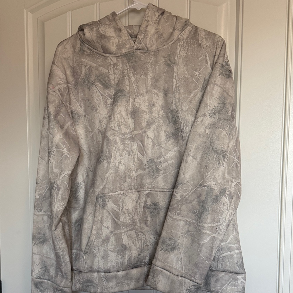 Men's Gray Camouflage Hoodie Sweatshirt